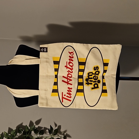 Justin Bieber x Tim Hortons cream canvas tote NIB - Picture 2 of 7